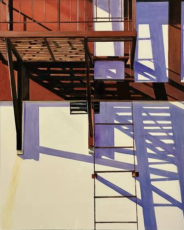 Saatchi Art Artist Allan Gorman; Painting, “Lavender Shadows on a Half-Timbered Building” #art