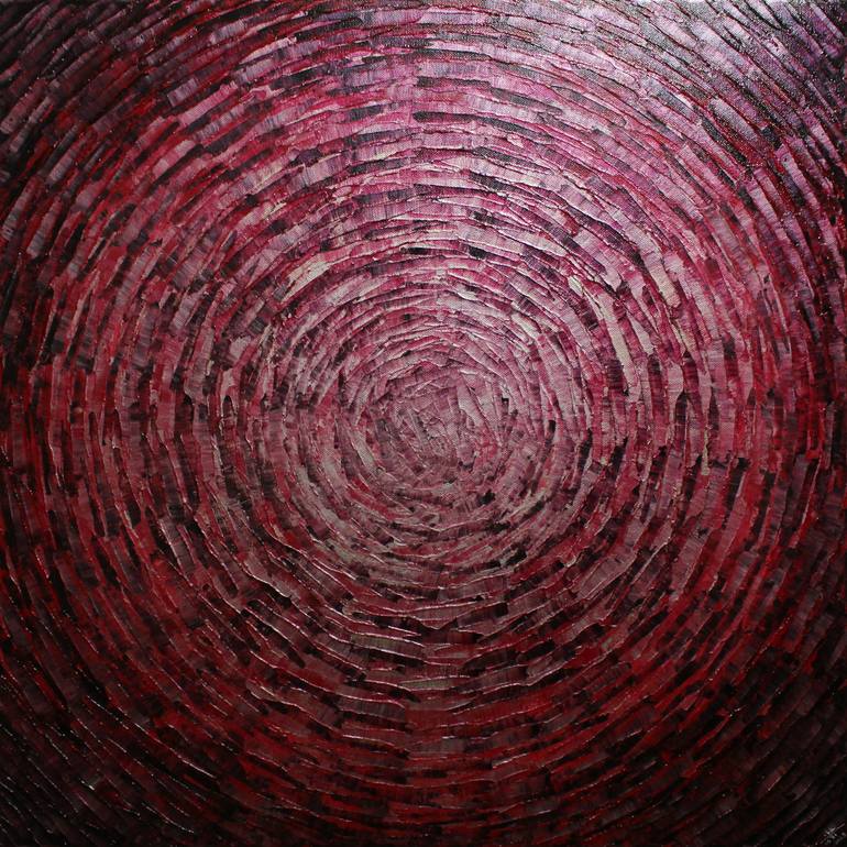 Iiridescent red silver shine Painting by Jonathan Pradillon | Saatchi Art