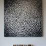 Abstract black and white painting