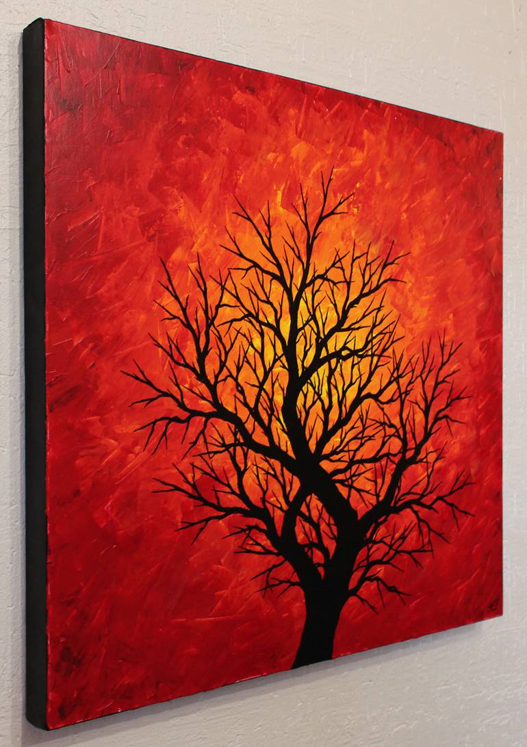 Original Abstract Tree Painting by Jonathan Pradillon