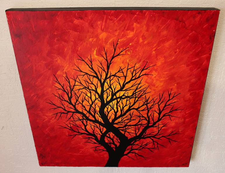 Original Abstract Tree Painting by Jonathan Pradillon