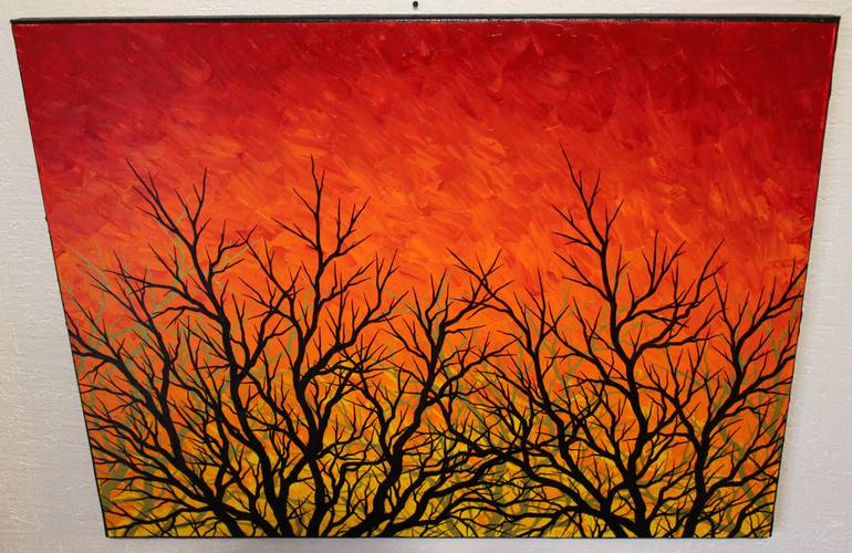 Original Figurative Tree Painting by Jonathan Pradillon