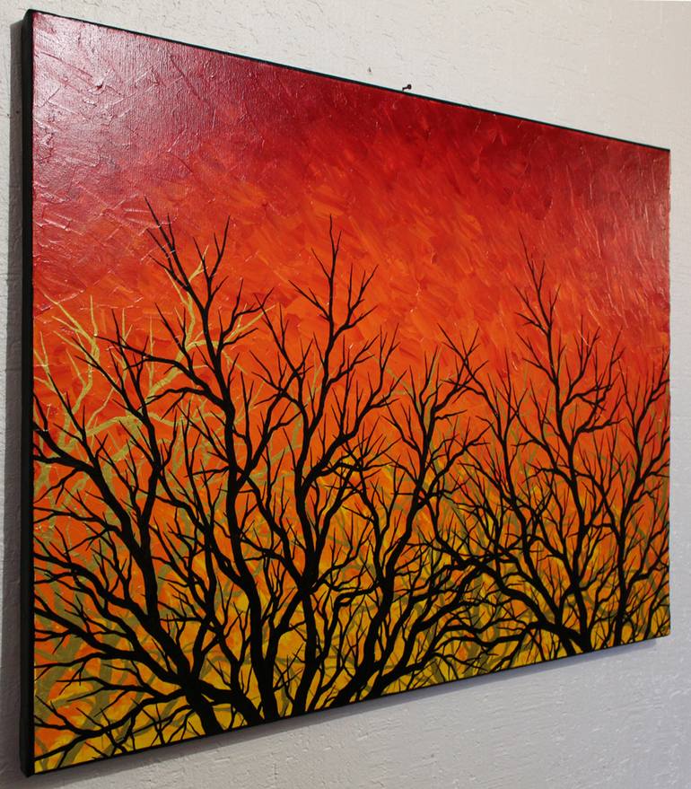 Original Figurative Tree Painting by Jonathan Pradillon