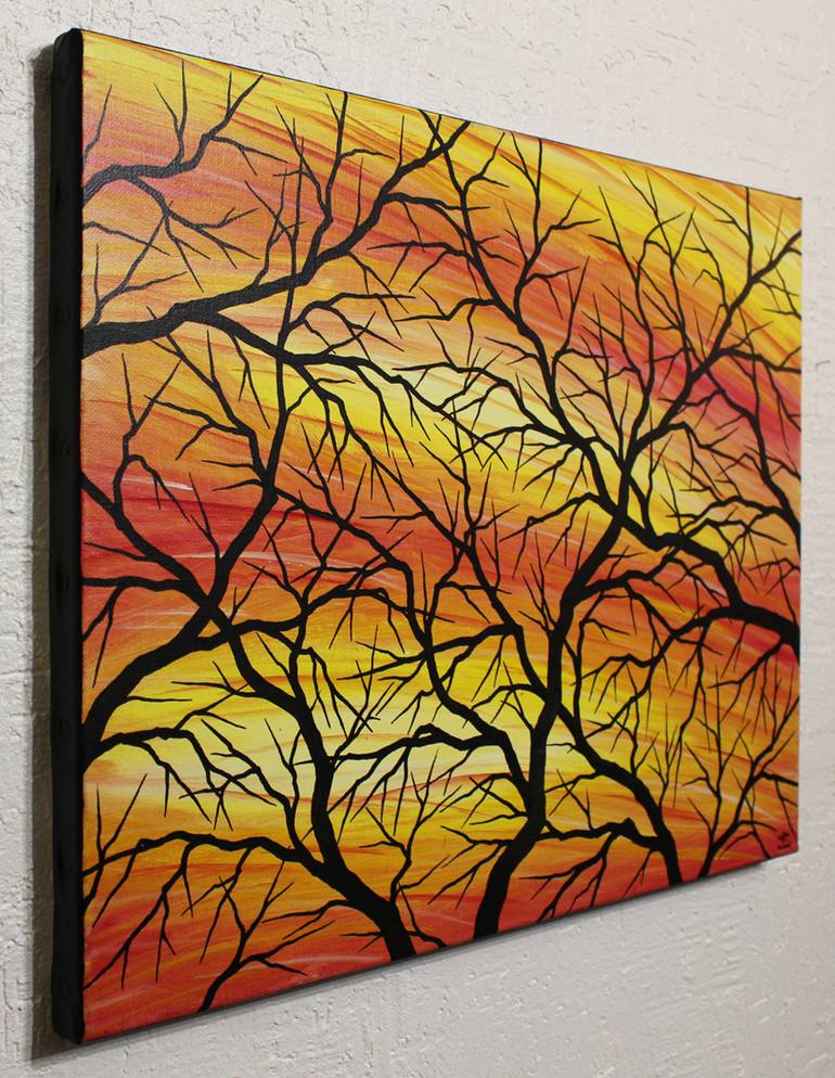 Original Abstract Tree Painting by Jonathan Pradillon