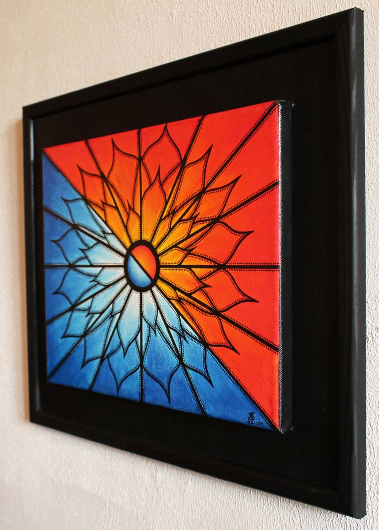 Original Abstract Floral Painting by Jonathan Pradillon