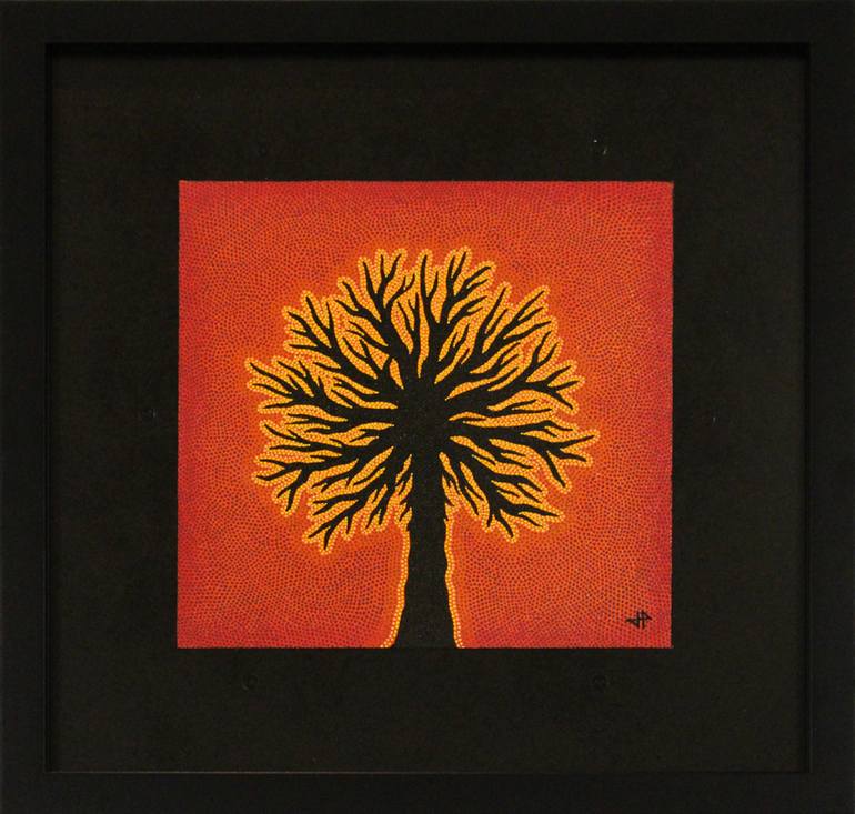 Original Fine Art Tree Painting by Jonathan Pradillon