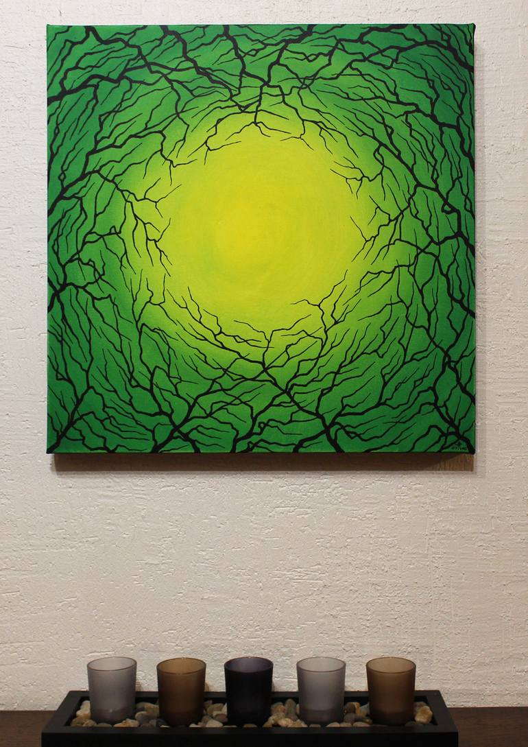 Original Abstract Tree Painting by Jonathan Pradillon