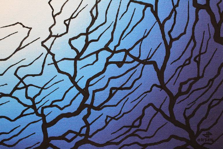 Original Abstract Tree Painting by Jonathan Pradillon