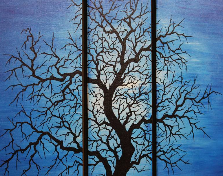 Original Figurative Tree Painting by Jonathan Pradillon