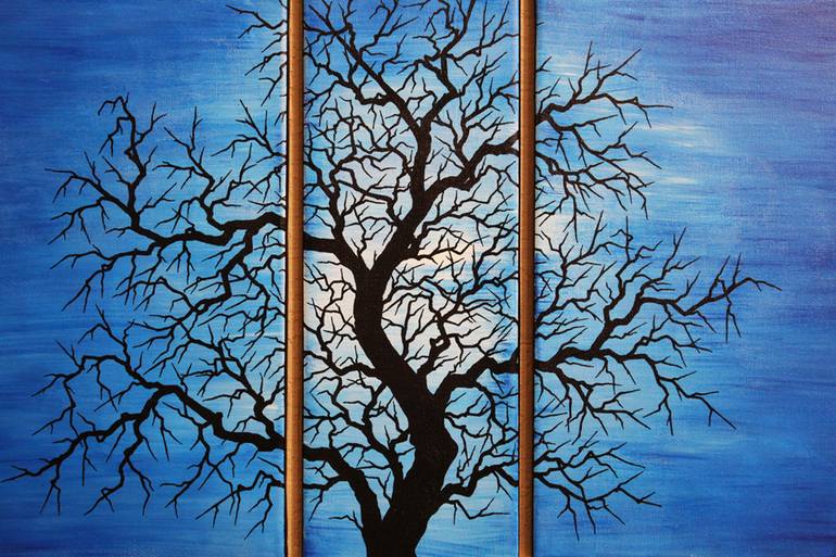 Original Figurative Tree Painting by Jonathan Pradillon