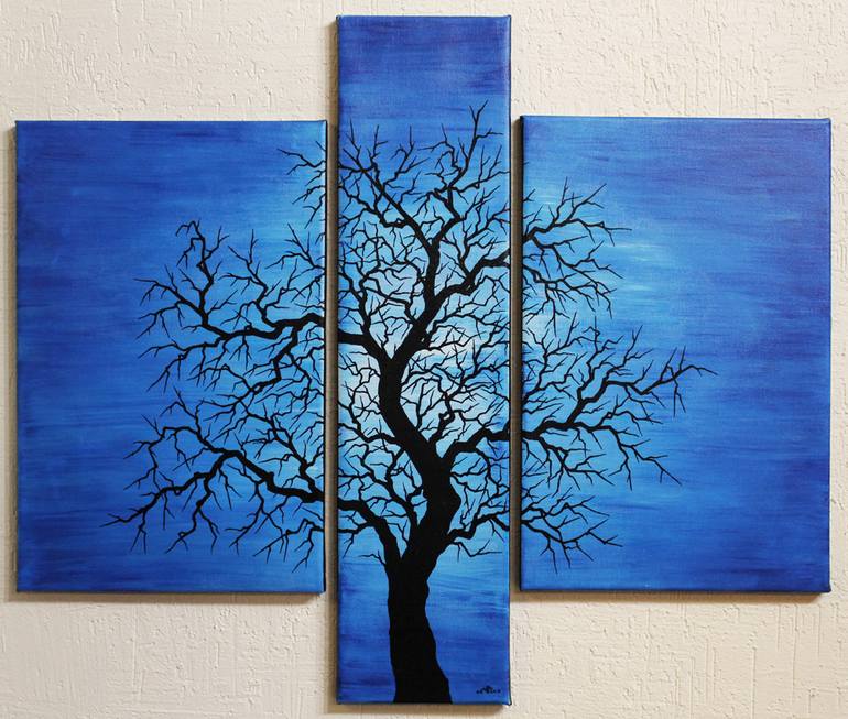 Original Figurative Tree Painting by Jonathan Pradillon