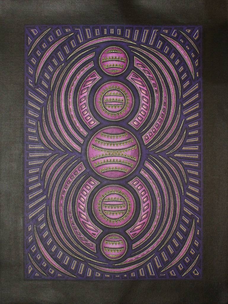 Purple cycle Painting by Jonathan Pradillon | Saatchi Art