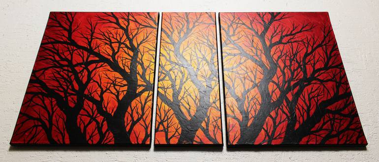 Original Figurative Tree Painting by Jonathan Pradillon