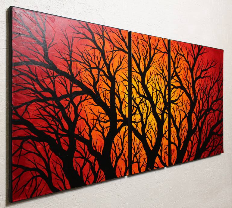 Original Figurative Tree Painting by Jonathan Pradillon