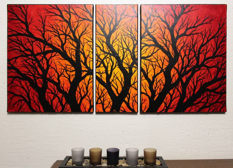 Original Figurative Tree Painting by Jonathan Pradillon