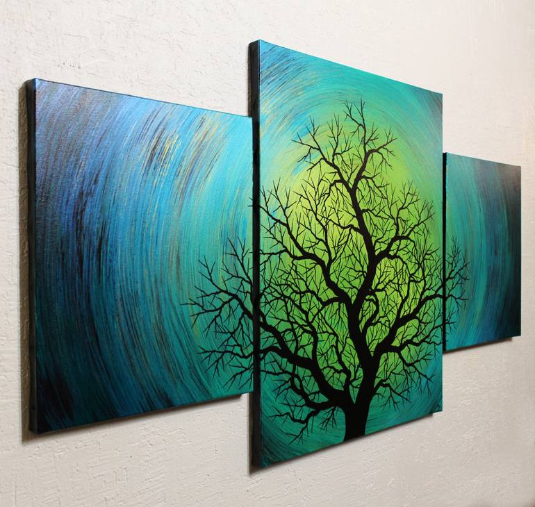 Original Abstract Tree Painting by Jonathan Pradillon