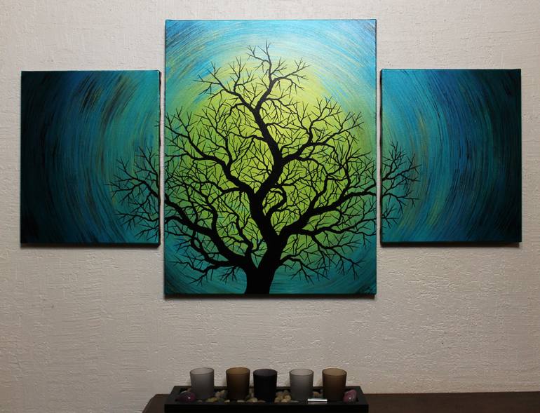 Original Abstract Tree Painting by Jonathan Pradillon