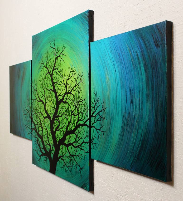 Original Abstract Tree Painting by Jonathan Pradillon