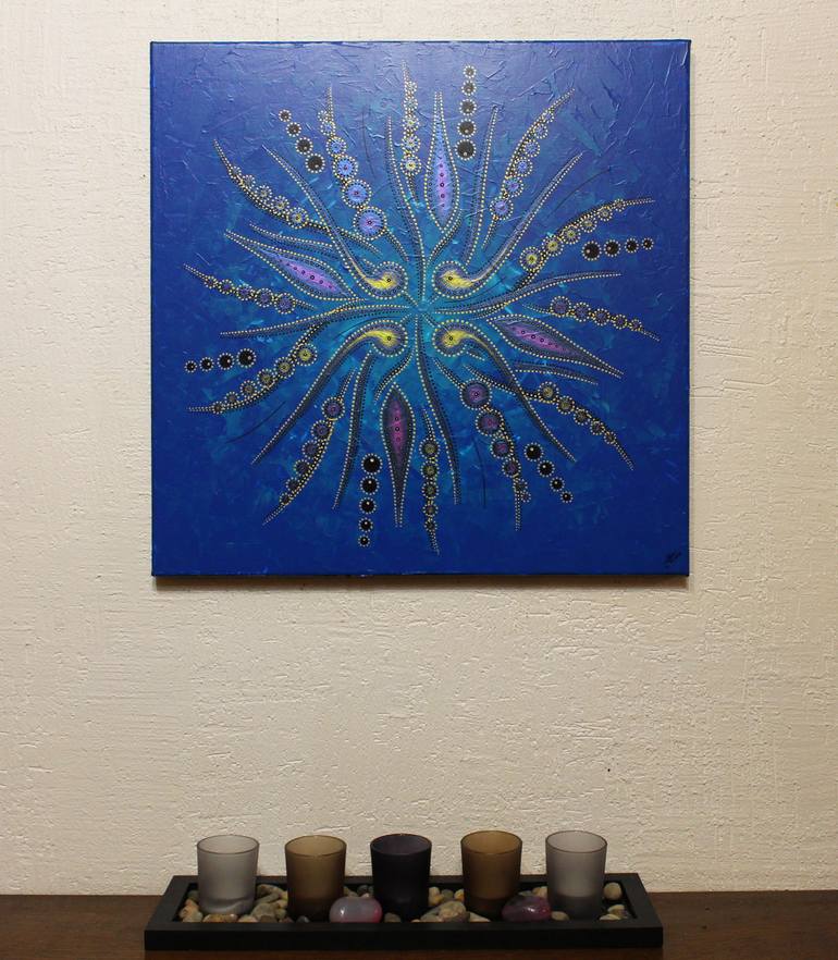 Original Abstract Geometric Painting by Jonathan Pradillon