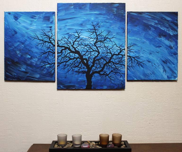 Original Abstract Tree Painting by Jonathan Pradillon