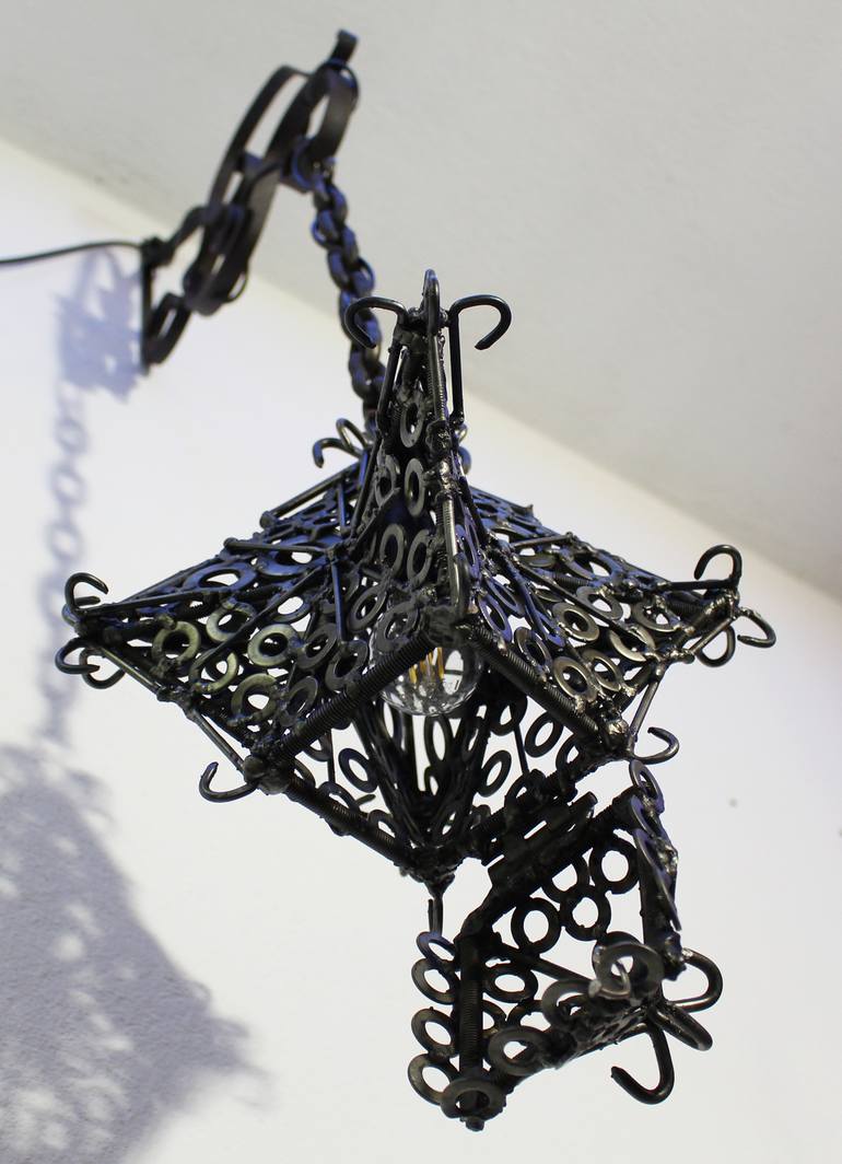 Original Medieval Light Sculpture by Jonathan Pradillon