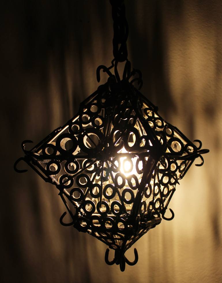 Original Medieval Light Sculpture by Jonathan Pradillon