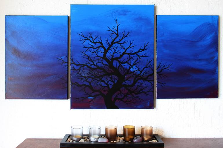 Original Abstract Tree Painting by Jonathan Pradillon