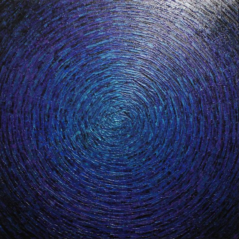 Iridescent purple blue shine Painting by Jonathan Pradillon | Saatchi Art