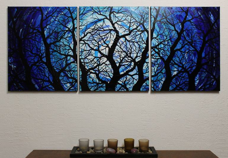 Original Contemporary Tree Painting by Jonathan Pradillon