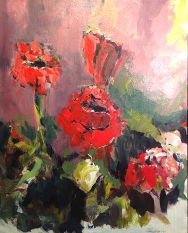 Original Impressionism Floral Paintings by Daniel Clarke