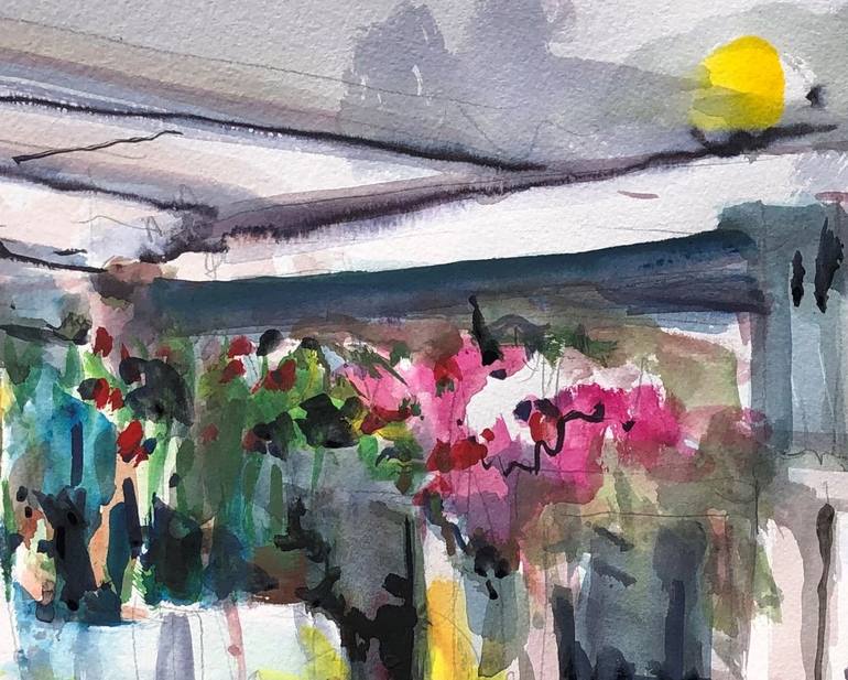 Original Impressionism Floral Painting by Daniel Clarke