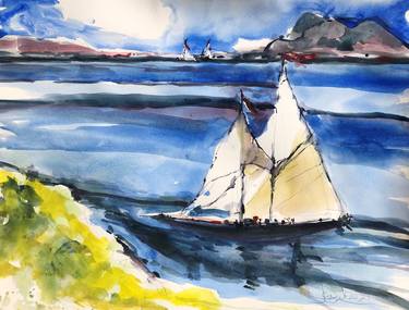 Original Impressionism Boat Paintings by Daniel Clarke