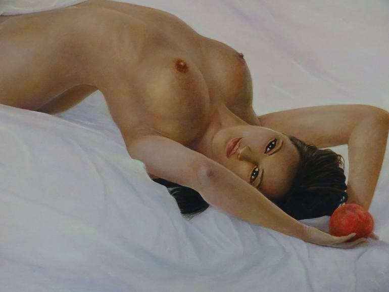 Original Nude Painting by volodymyr amochkin