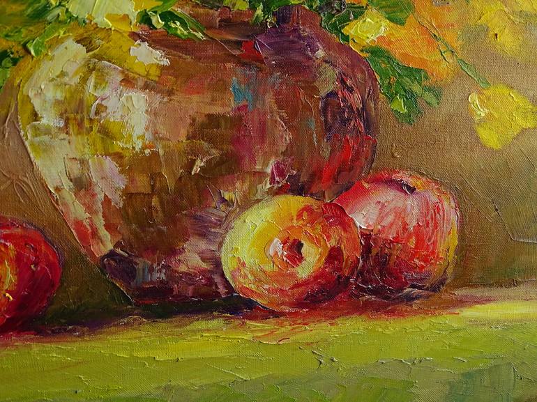 Original Impressionism Still Life Painting by volodymyr amochkin