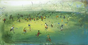 Original Abstract Expressionism Sport Paintings by Serhiy Savchenko