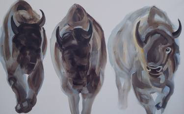 Original Figurative Animal Paintings by NATHALIE LETULLE