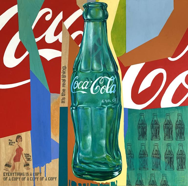 Everything is a copy of a copy a copy=Coke Bottle by David Woodward | Saatchi Art