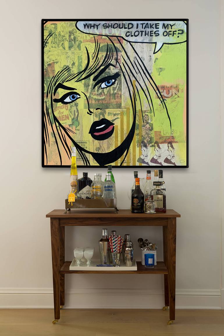 Original Conceptual Pop Culture/Celebrity Painting by David Woodward