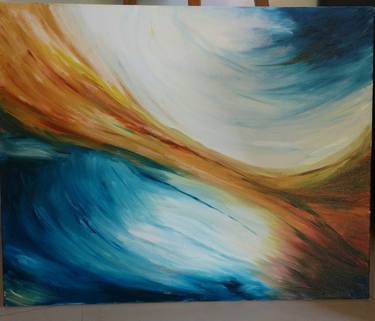 First oil painting, Abstract, Let the colours flow... thumb