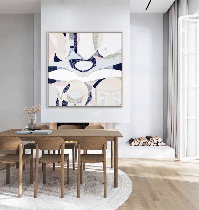 Original Abstract Landscape Mixed Media by Ani Ipradjian