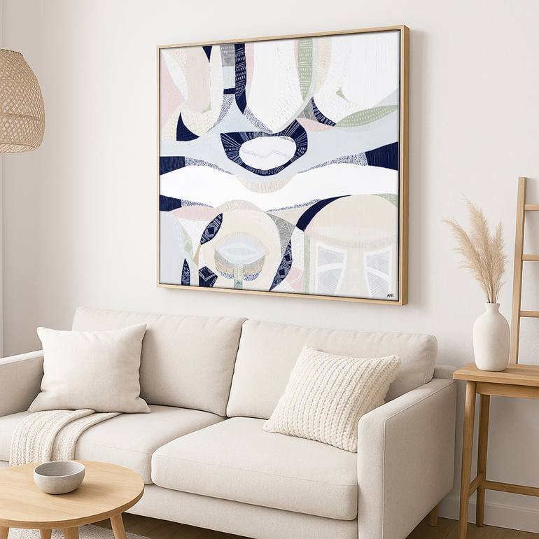 Original Abstract Landscape Mixed Media by Ani Ipradjian
