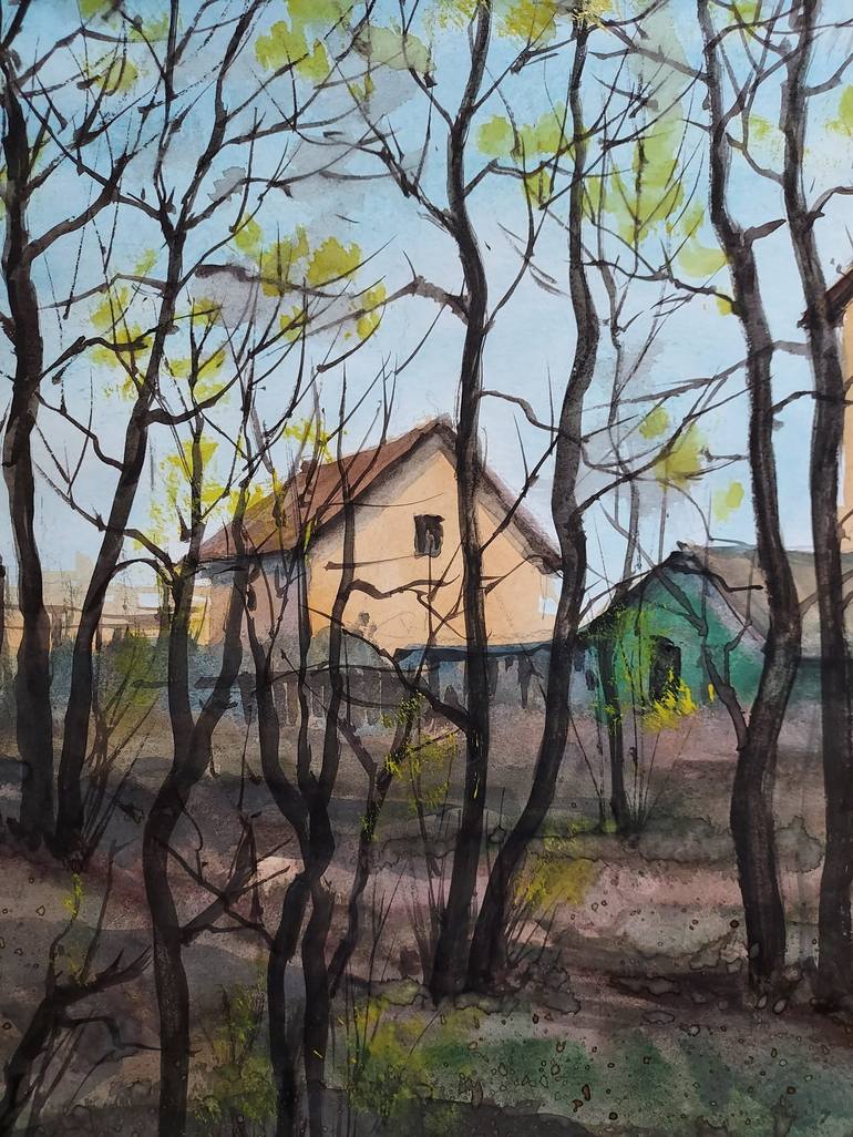 Original Landscape Painting by Eugis Eidukaitis