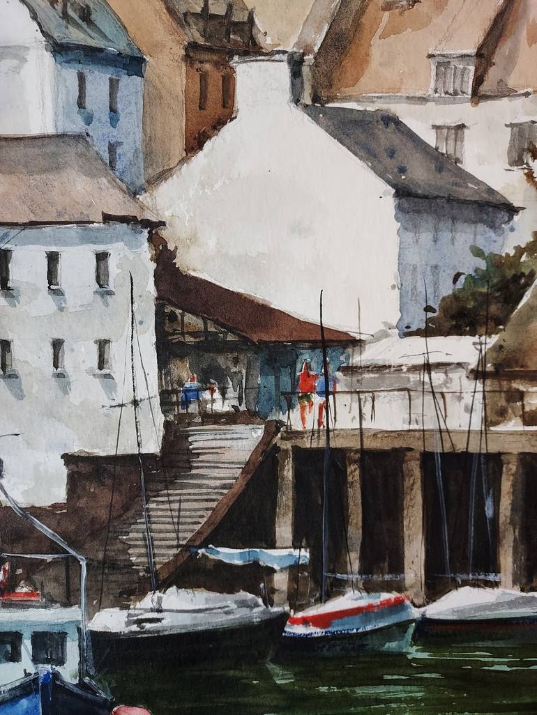 Original Impressionism Cities Painting by Eugis Eidukaitis