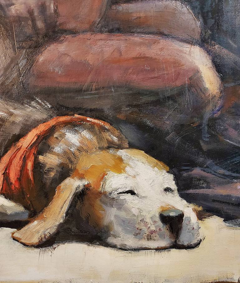 Original Expressionism Animal Painting by Eugis Eidukaitis