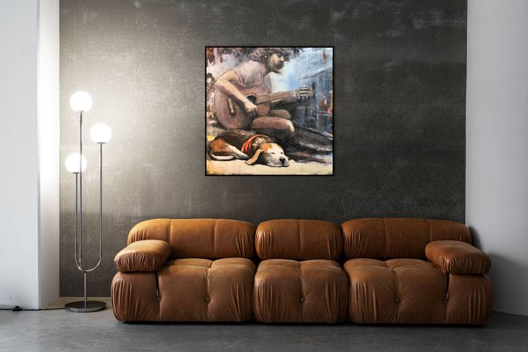 Original Expressionism Animal Painting by Eugis Eidukaitis