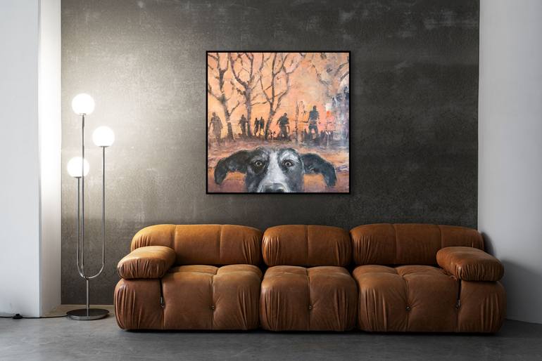 Original Impressionism Animal Painting by Eugis Eidukaitis