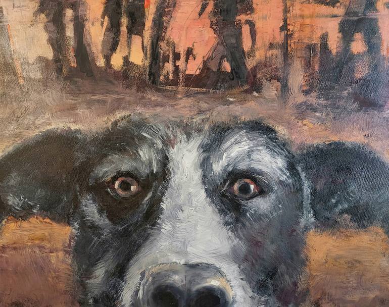 Original Impressionism Animal Painting by Eugis Eidukaitis