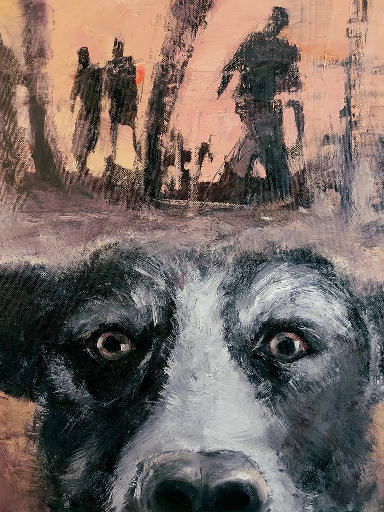 Original Impressionism Animal Painting by Eugis Eidukaitis