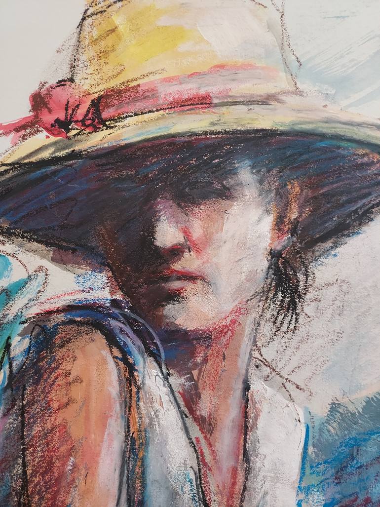 Original Impressionism People Painting by Eugis Eidukaitis