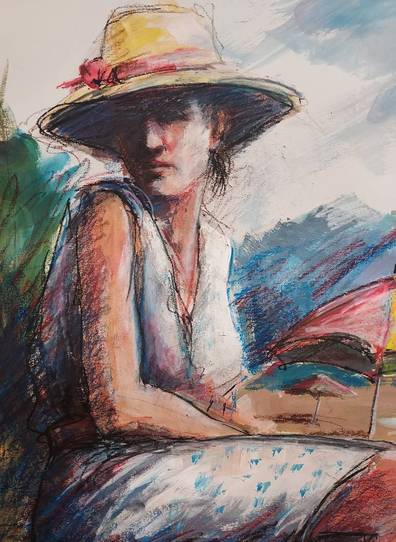 Original Impressionism People Painting by Eugis Eidukaitis